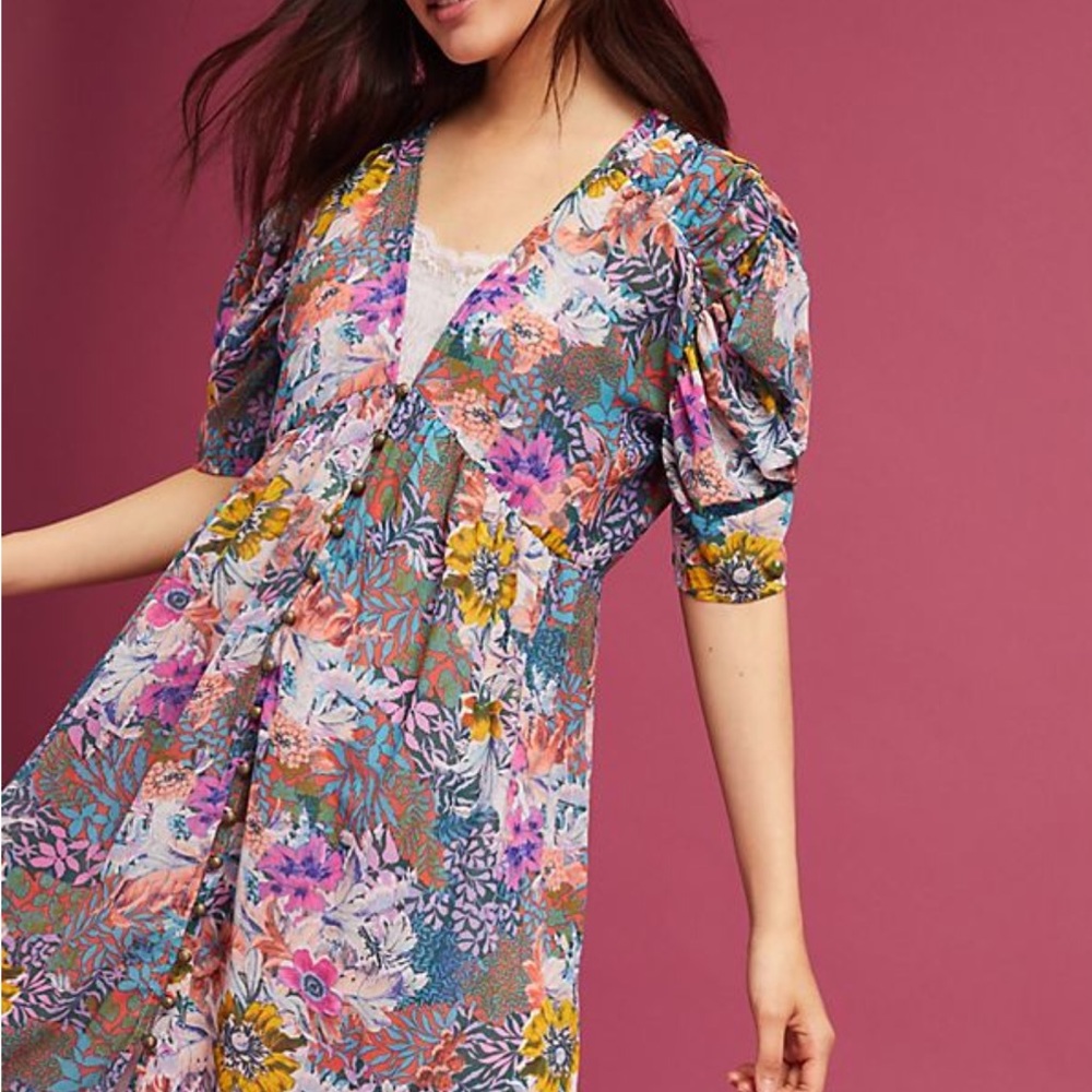 Anthropologie Valencia floral dress